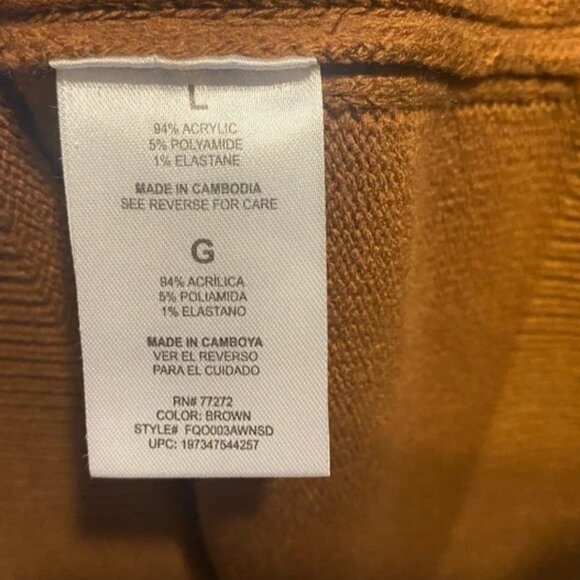 🔥 Closet Sale! French Connection Soft Sleeveless Pullover Sweater Rust L - Picture 3 of 3